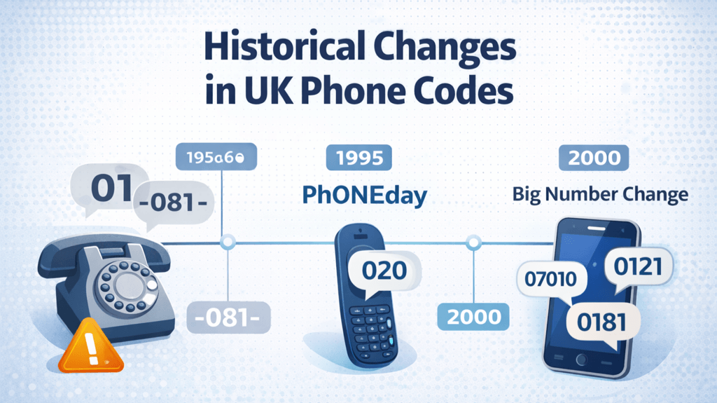 Historical Changes in UK Phone Codes