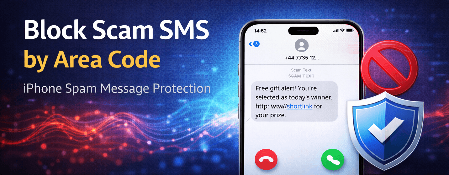 Filter Utility Scam Messages by Area Code on iPhone